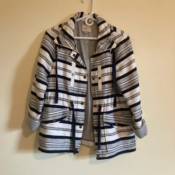 LOFT Nautical Striped Jacket - Picture 2 of 6